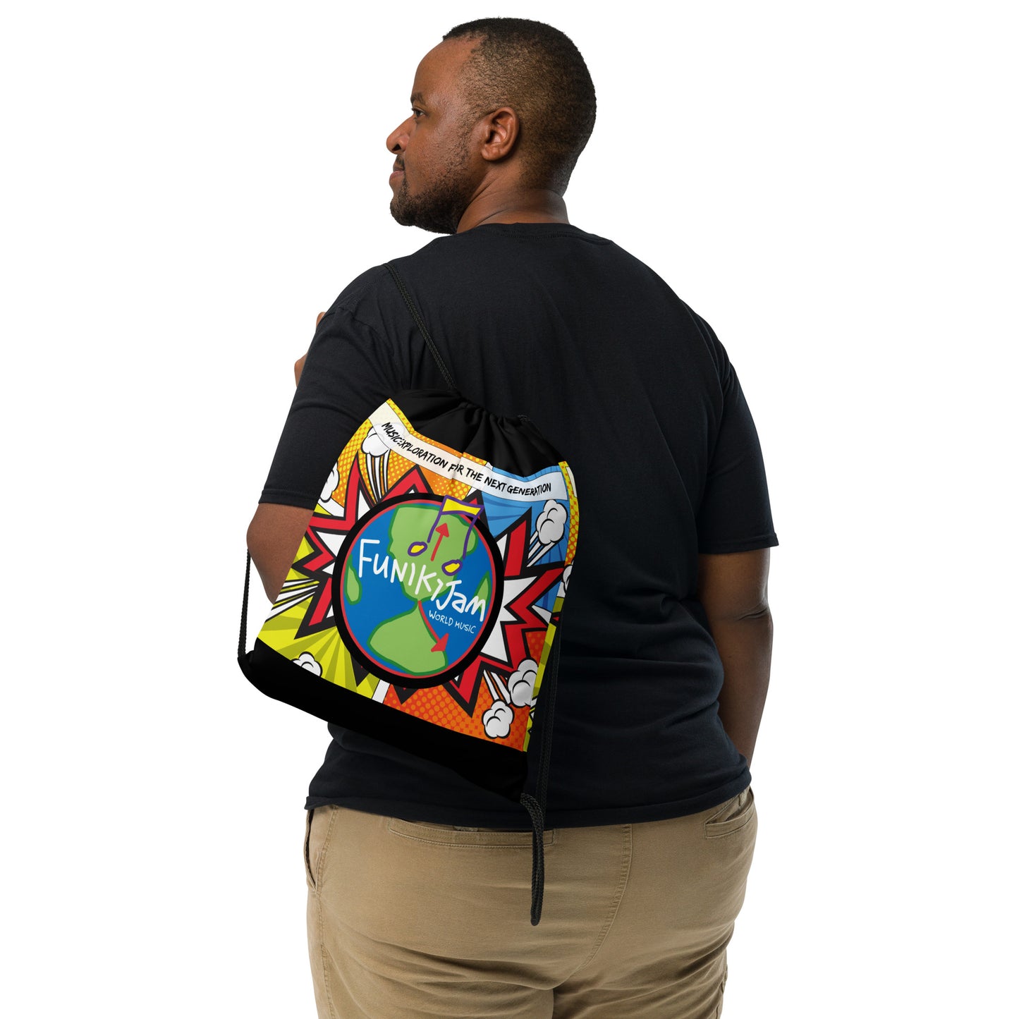 Captain Jam and the Agents of Jam Drawstring bag